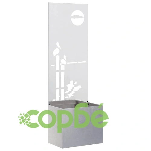 Градинска преграда от неръждаема стомана Сребрист 50 x 140 cm ➤ топ цена ➤ sorbe.bg