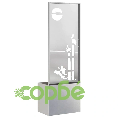 Градинска преграда от неръждаема стомана Сребрист 50 x 140 cm ➤ топ цена ➤ sorbe.bg