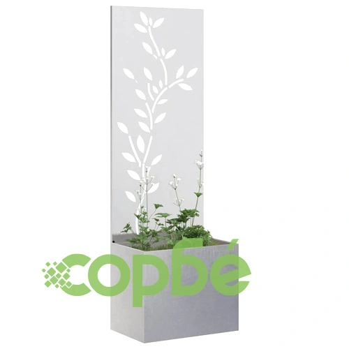 Декоративен параван за градина от неръждаема стомана сив 50x140 см ➤ топ цена ➤ sorbe.bg