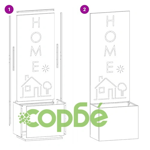 Градинска преграда за уединение от неръждаема стомана 50x140 см сива ➤ топ цена ➤ sorbe.bg