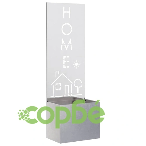 Градинска преграда за уединение от неръждаема стомана 50x140 см сива ➤ топ цена ➤ sorbe.bg