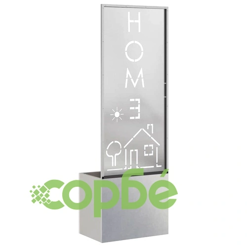 Градинска преграда за уединение от неръждаема стомана 50x140 см сива ➤ топ цена ➤ sorbe.bg