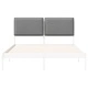 Леглова рамка с тапицирана табла от борово дърво светлосиво 120x200 см