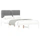 Леглова рамка с тапицирана табла от борово дърво светлосиво 120x200 см