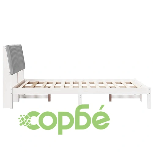 Рамка за легло 140x200 см от масивно борово дърво - светлосива ➤ топ цена ➤ sorbe.bg