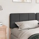 Табла за легло от масивна борова дървесина, кафяво и тъмно сиво, 180 см