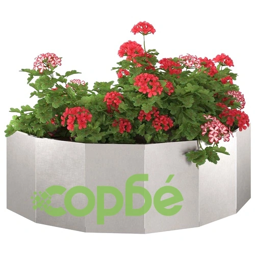 Кашпа за градина Сребриста 120 x 60 x 35 см, неръждаема стомана ➤ топ цена ➤ sorbe.bg