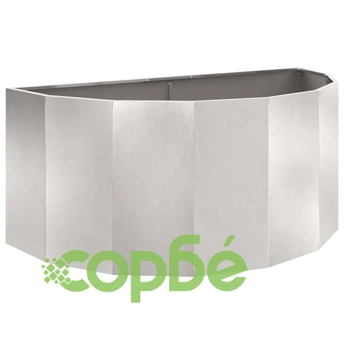Кашпа от неръждаема стомана сребриста 120x60x50 см ➤ топ цена ➤ sorbe.bg