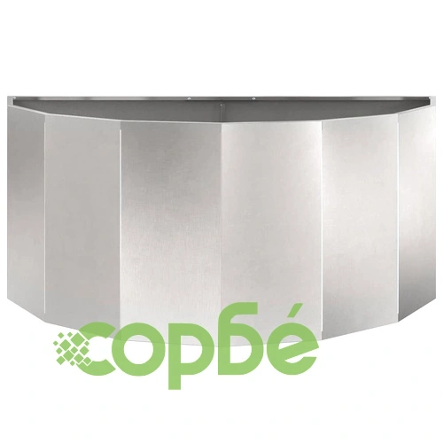 Кашпа от неръждаема стомана сребриста 120x60x50 см ➤ топ цена ➤ sorbe.bg
