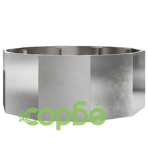 Кашпа за градина Сребриста 90 x 90 x 35 см от неръждаема стомана ➤ топ цена ➤ sorbe.bg