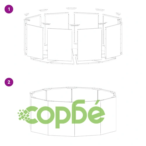 Кашпа за градина Сребриста 90 x 90 x 35 см от неръждаема стомана ➤ топ цена ➤ sorbe.bg
