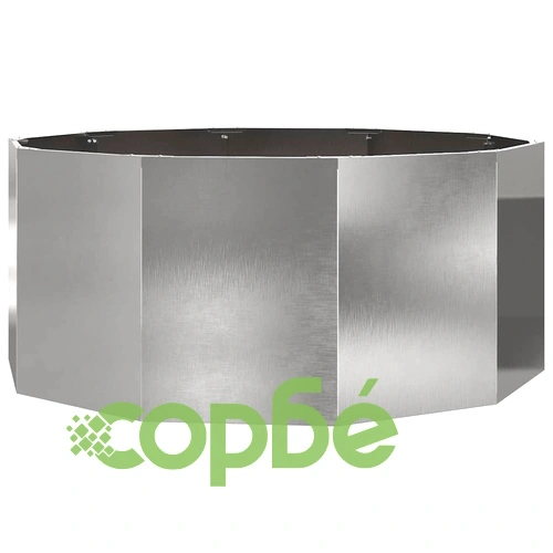 Кашпа от неръждаема стомана сребриста 120x120x50 см за градина ➤ топ цена ➤ sorbe.bg