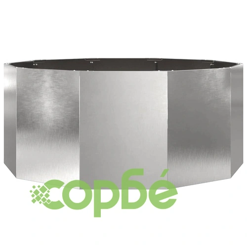 Кашпа от неръждаема стомана сребриста 120x120x50 см за градина ➤ топ цена ➤ sorbe.bg