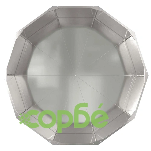 Кашпа от неръждаема стомана сребриста 120x120x50 см за градина ➤ топ цена ➤ sorbe.bg