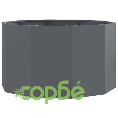 Кашпа Антрацит 90 x 90 x 50 см Стомана ➤ топ цена ➤ sorbe.bg