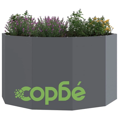 Кашпа Антрацит 90 x 90 x 50 см Стомана ➤ топ цена ➤ sorbe.bg