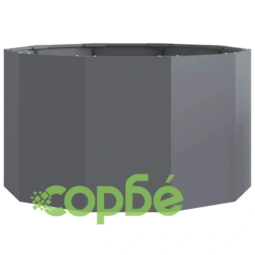 Кашпа Антрацит 90 x 90 x 50 см Стомана ➤ топ цена ➤ sorbe.bg