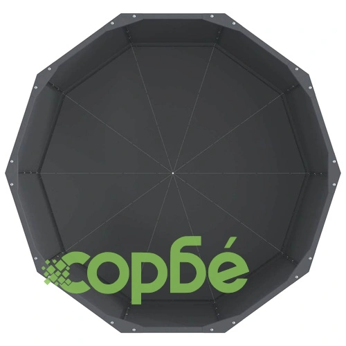 Кашпа Антрацит 90 x 90 x 50 см Стомана ➤ топ цена ➤ sorbe.bg