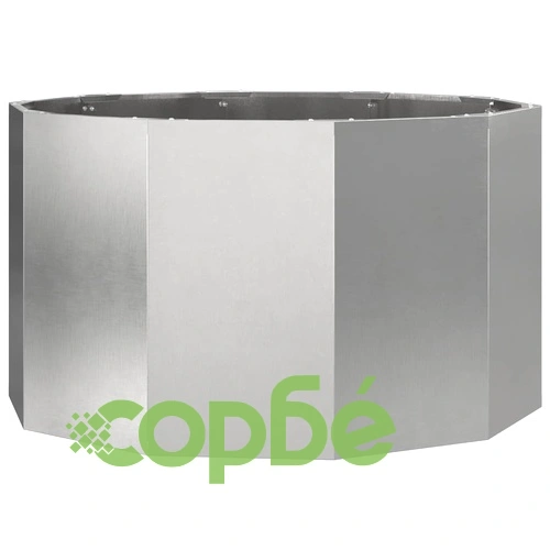 Градинска кашпа от неръждаема стомана 90x90x50 см - сребриста ➤ топ цена ➤ sorbe.bg