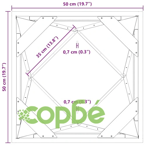 Кашпа Сребриста 50 x 50 x 75 см от Неръждаема Стомана ➤ топ цена ➤ sorbe.bg