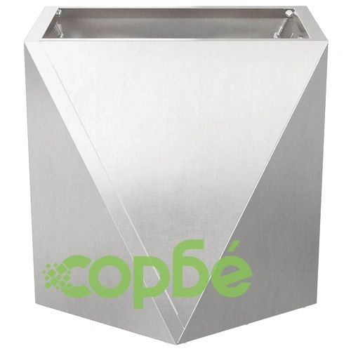 Кашпи от неръждаема стомана 2 броя сребристи 40x40x40 см ➤ топ цена ➤ sorbe.bg
