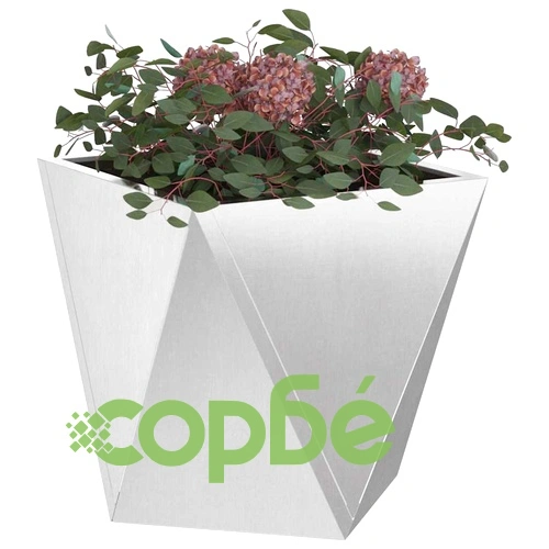 Кашпи от неръждаема стомана 2 бр. сребристи 50x50x50 см ➤ топ цена ➤ sorbe.bg