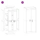 Шкаф за съхранение Черен 60 x 40 x 140 см Студеновалцована стомана