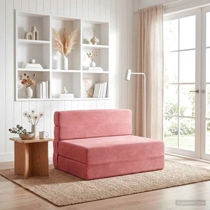 Сгъваем диван-матрак Розово 100 x 80 x 60 см Текстил
