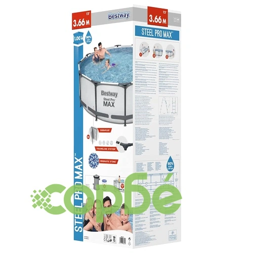 Bestway Steel Pro MAX Комплект басейн 366x100 см, стомана и PVC ➤ топ цена ➤ sorbe.bg