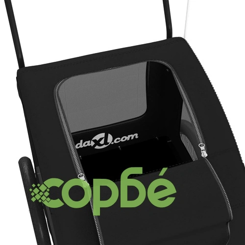 Ремарке за велосипед за домашни любимци - черно, оксфорд плат и желязо 124,5x63,5x66 см ➤ топ цена ➤ sorbe.bg