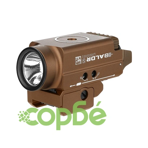 Пистолетен фенер с лазерен целеуказател Olight BALDR S 800lm. Desert TAN ➤ топ цена ➤ sorbe.bg