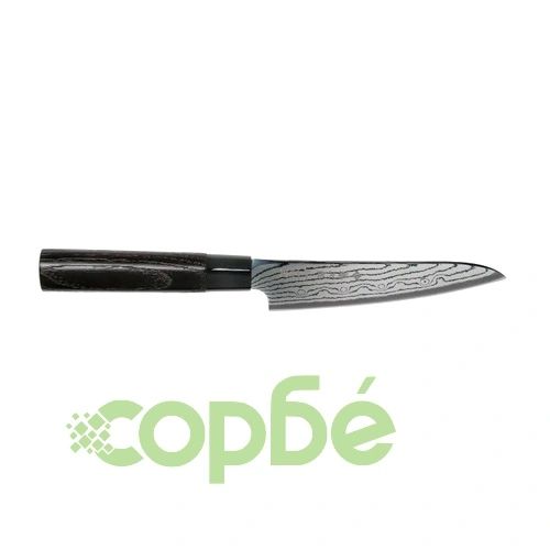 Кухненски нож Tojiro Shippu Black DP Damascus Petty Knife 130мм FD-1592 - VG10 - ламинат 63 пласта ➤ топ цена ➤ sorbe.bg