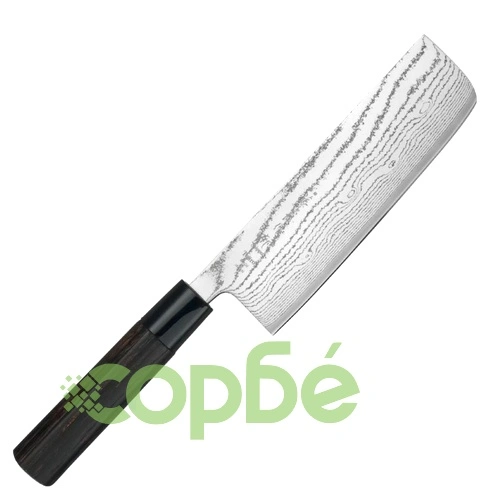 Кухненски нож Tojiro Shippu Black DP Damascus Nakiri Knife 165мм FD-1598 - VG10 - ламинат 63 пласта ➤ топ цена ➤ sorbe.bg