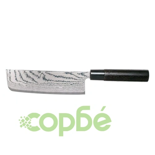 Кухненски нож Tojiro Shippu Black DP Damascus Nakiri Knife 165мм FD-1598 - VG10 - ламинат 63 пласта ➤ топ цена ➤ sorbe.bg