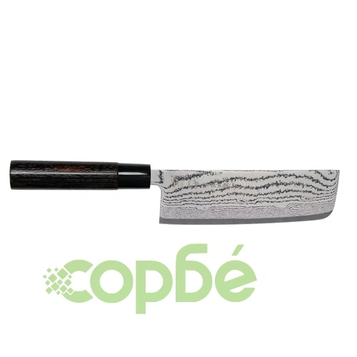 Кухненски нож Tojiro Shippu Black DP Damascus Nakiri Knife 165мм FD-1598 - VG10 - ламинат 63 пласта ➤ топ цена ➤ sorbe.bg