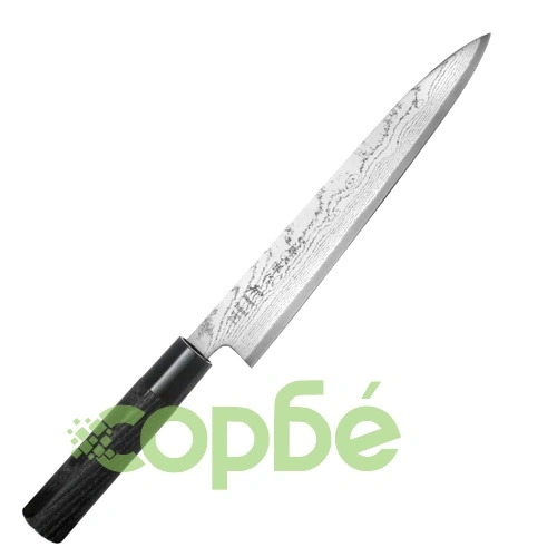 Кухненски нож Tojiro Shippu Black DP Damascus Carving Knife 210мм FD-1599 - VG10 - ламинат 63 пласта ➤ топ цена ➤ sorbe.bg