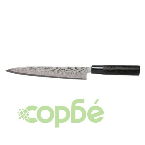 Кухненски нож Tojiro Shippu Black DP Damascus Carving Knife 210мм FD-1599 - VG10 - ламинат 63 пласта ➤ топ цена ➤ sorbe.bg
