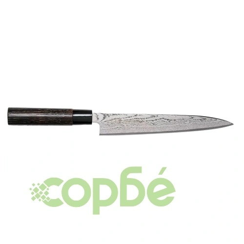 Кухненски нож Tojiro Shippu Black DP Damascus Carving Knife 210мм FD-1599 - VG10 - ламинат 63 пласта ➤ топ цена ➤ sorbe.bg