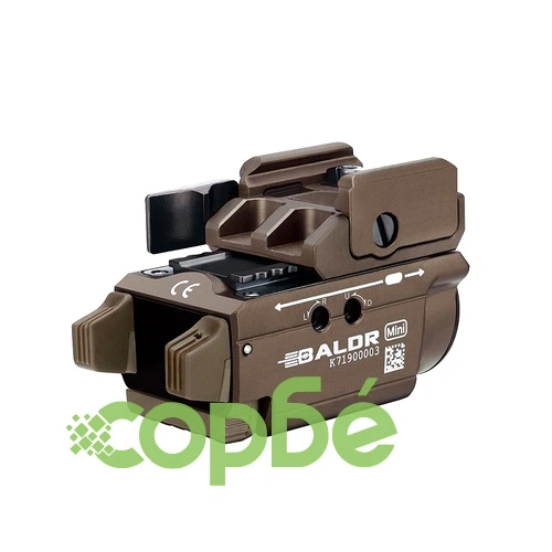 Пистолетен фенер с лазерен целеуказател Olight BALDR Mini 600lm. Desert Tan ➤ топ цена ➤ sorbe.bg