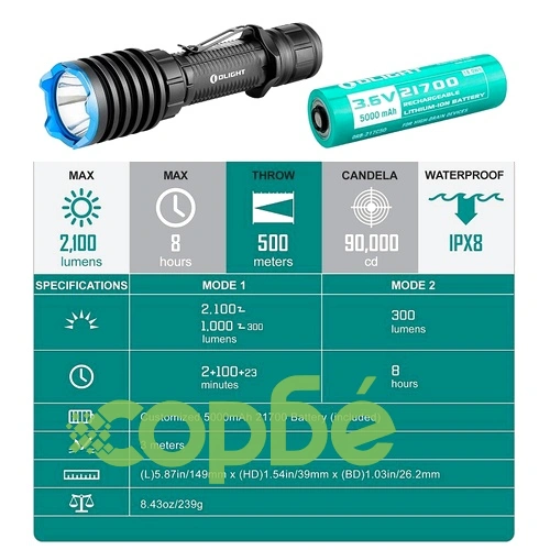 Фенер Olight Warrior X Pro 2100lm ➤ топ цена ➤ sorbe.bg