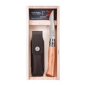 Сгъваем нож Opinel Luxe Olivier №8, острие 8.5 см + кожен калъф