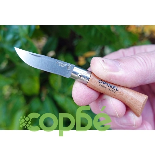 Сгъваем нож Opinel №3 Inox, острие 4 см ➤ топ цена ➤ sorbe.bg