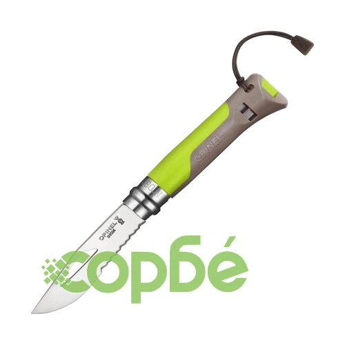 Сгъваем туристически нож Opinel №8 Outdoor Earth Green, острие 8.5 см ➤ топ цена ➤ sorbe.bg