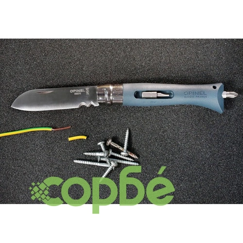 Сгъваем нож за майстори OPINEL №9 DIY Grey, острие 8 см ➤ топ цена ➤ sorbe.bg