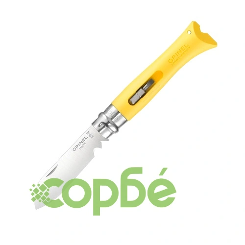 Сгъваем нож за майстори OPINEL N9 DIY Yellow, острие 8 см ➤ топ цена ➤ sorbe.bg