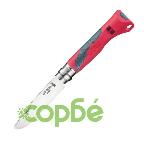 Детски сгъваем нож Opinel №7 Outdoor Junior Red, острие 8 см, SOS свирка на топ цена от sorbe.bg Детски сгъваем нож Opinel №7 Outdoor Junior Red, острие 8 см, SOS свирка ➤ топ цена ➤ sorbe.bg