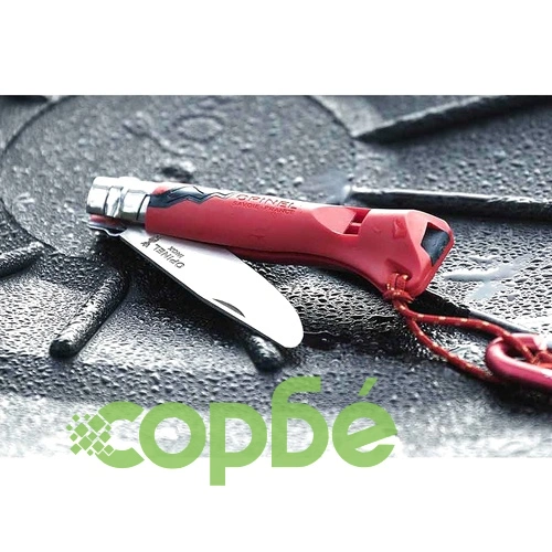 Детски сгъваем нож Opinel №7 Outdoor Junior Red, острие 8 см, SOS свирка на топ цена от sorbe.bg Детски сгъваем нож Opinel №7 Outdoor Junior Red, острие 8 см, SOS свирка ➤ топ цена ➤ sorbe.bg