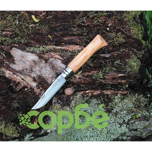 Сгъваем нож Opinel Luxe Olive Wood №8, острие 8.5 см ➤ топ цена ➤ sorbe.bg