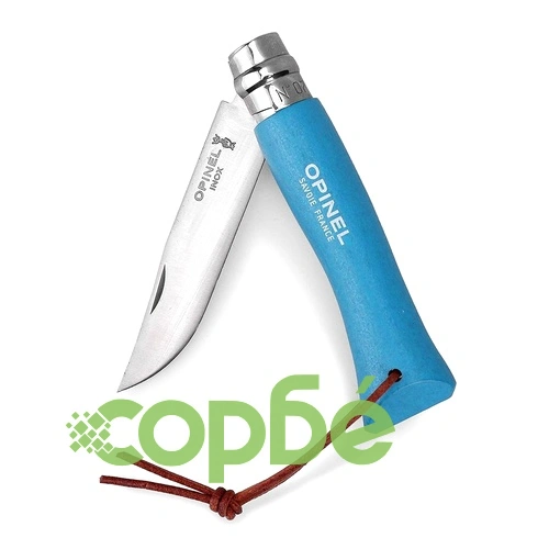 Сгъваем нож Opinel №7 Colorama Blue Cyan, острие 8 см ➤ топ цена ➤ sorbe.bg