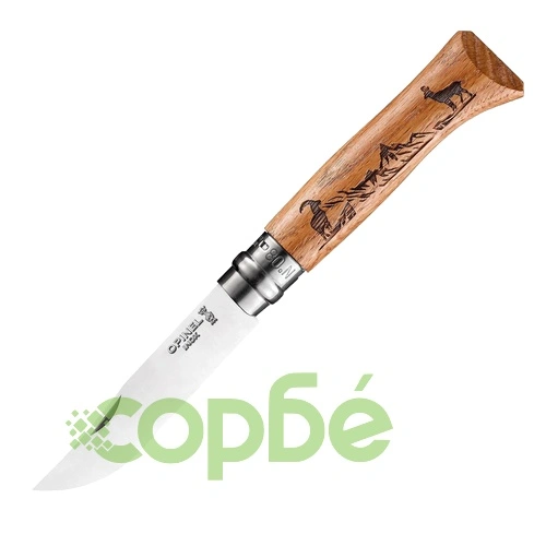 Сгъваем нож Opinel Animalia №8, острие 8.5 см, дива коза ➤ топ цена ➤ sorbe.bg